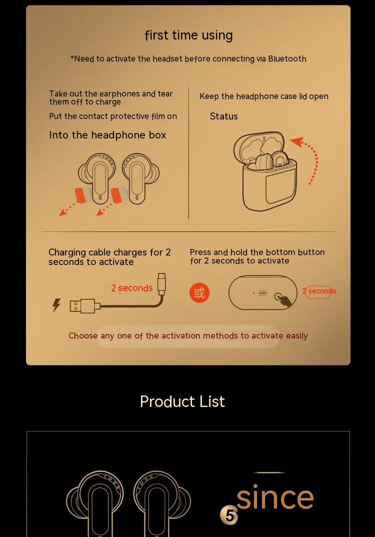 Casque Bluetooth à écran intelligent, réduction du bruit, sport intelligent, étanche et anti-transpiration, batterie Ultra longue durée