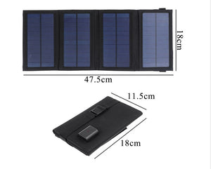 Chargeur solaire pliable d'extérieur 8W